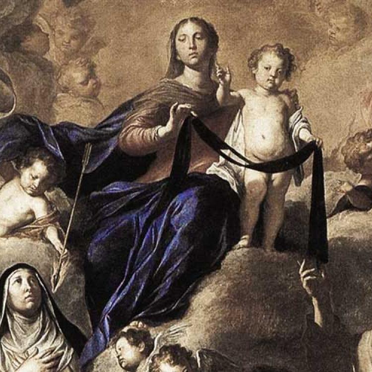 Our Lady of Mount Carmel and Saints (Simon Stock, Angelus of Jerusalem, Mary Magdalene de’Pazzi, Teresa of Avila)